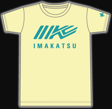 IK-308 IMAKATSU FRONT RACING T-SHIRT (5) ライトイエロー×アクアブルー